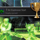 A green-tinted screenshot of Syphon Filter with a trophy added to the top of the image.